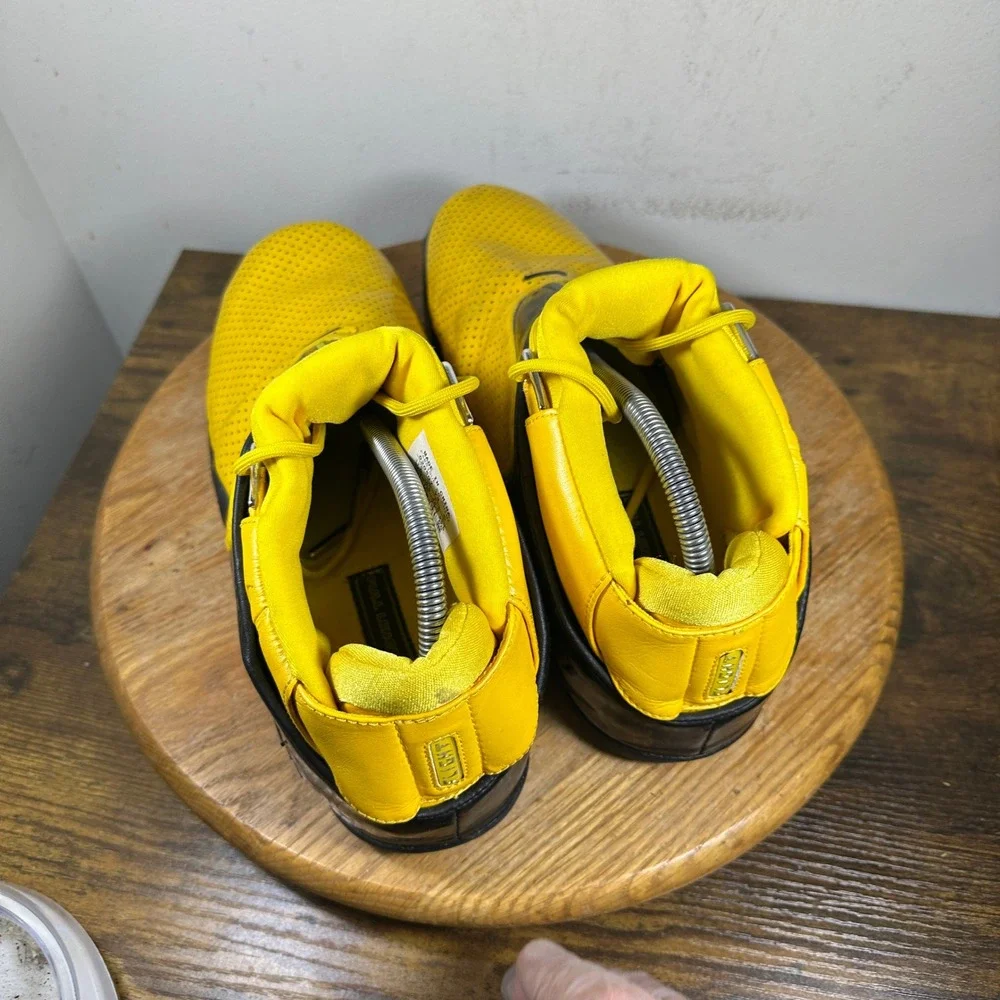 Nike Air Zoom Turbine Mens 11.5 Yellow Black Vintage 2002 Basketball 304070-771